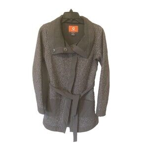 Merrell Select Regulate Coat Womens Size Small Knee Length Gray Belted Fleece